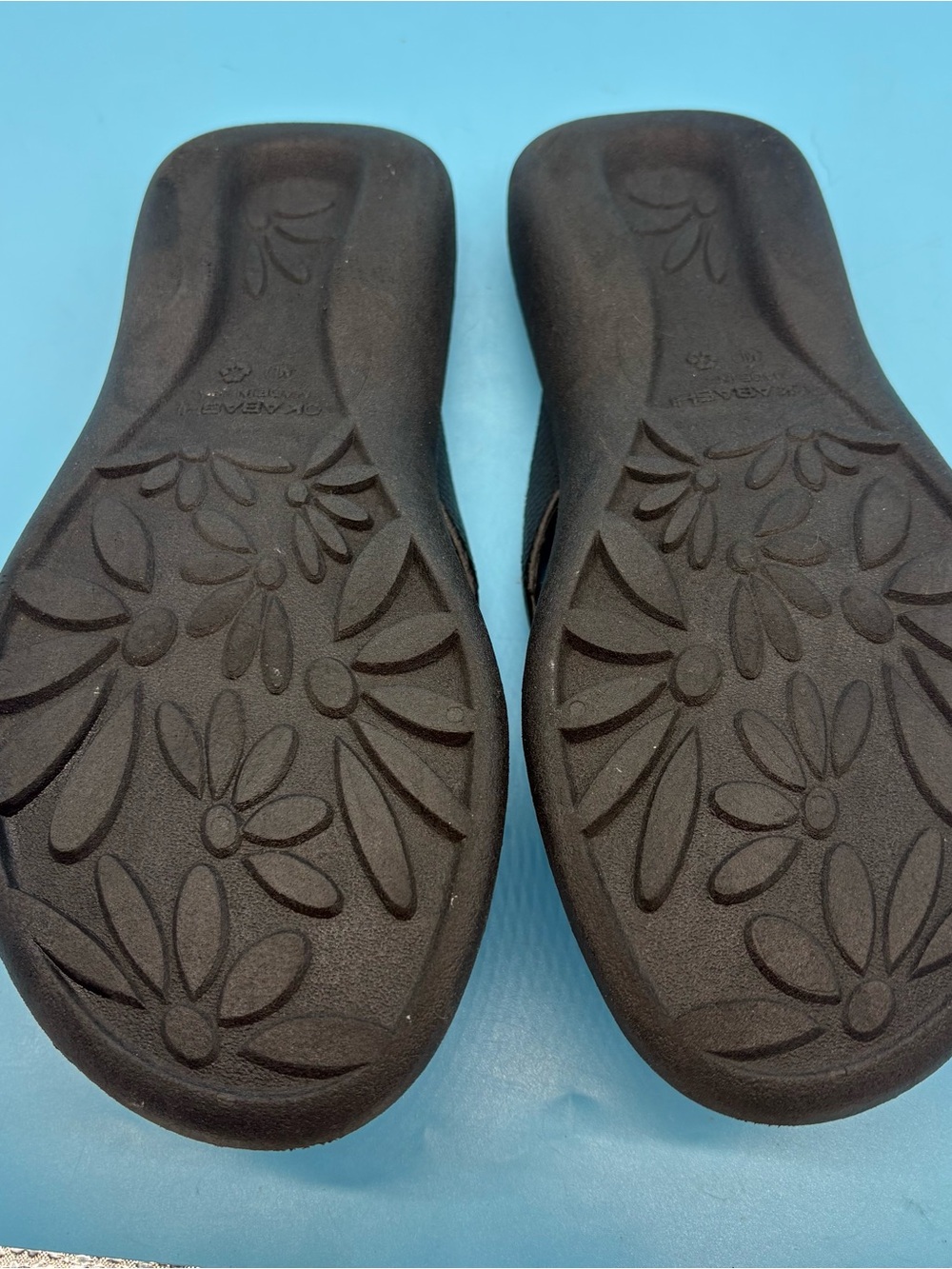 Okabashi Women's Maui Flip Flops Thong Black Arch Support Comfort Sandals 8 - Picture 4 of 6